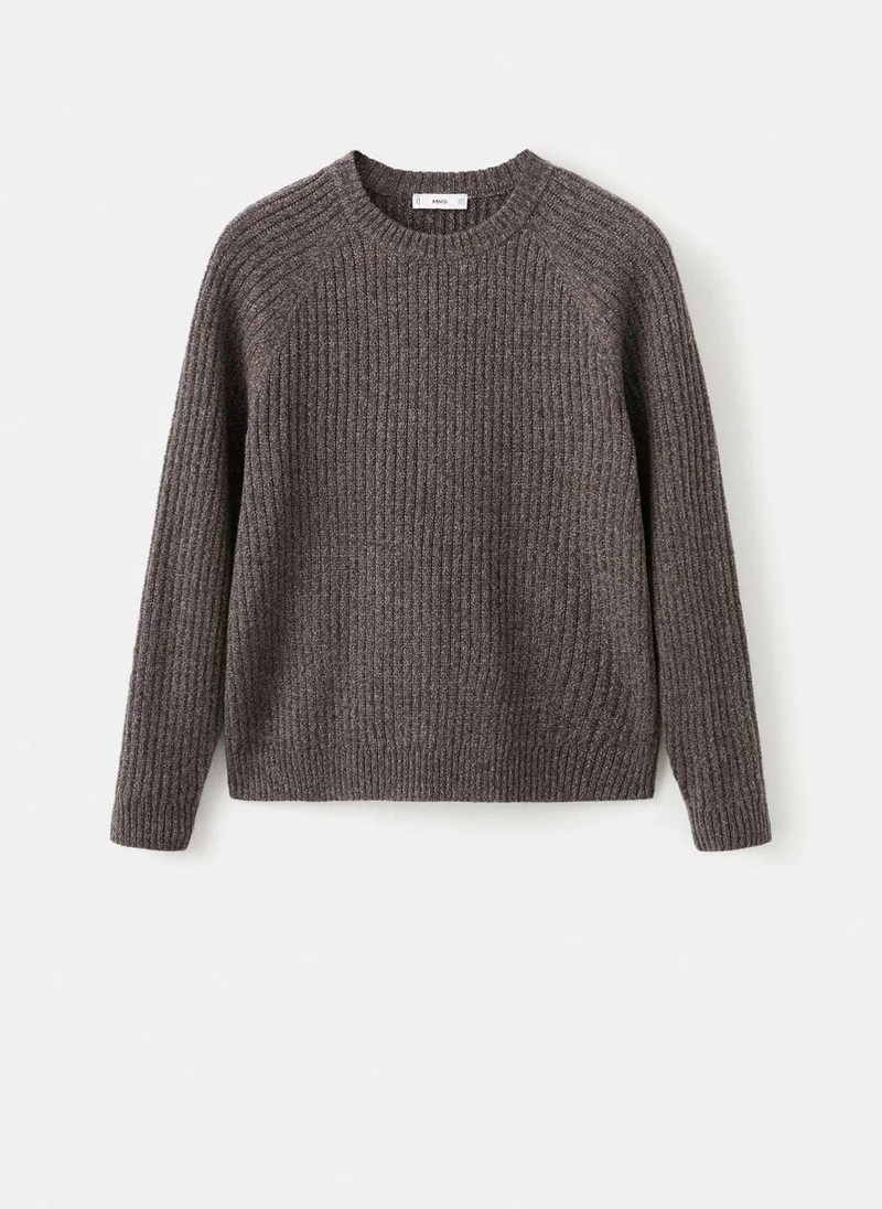 Mango Man  Wool-blend rib-knit sweater for Men | Best Price UAE